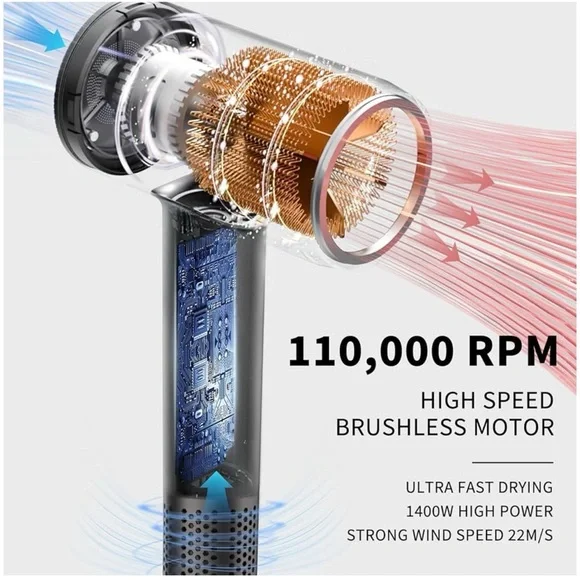 Scilife Negative Ionic Hair Dryer with Diffuser, Magnetic Attachments - Picture 4 of 9